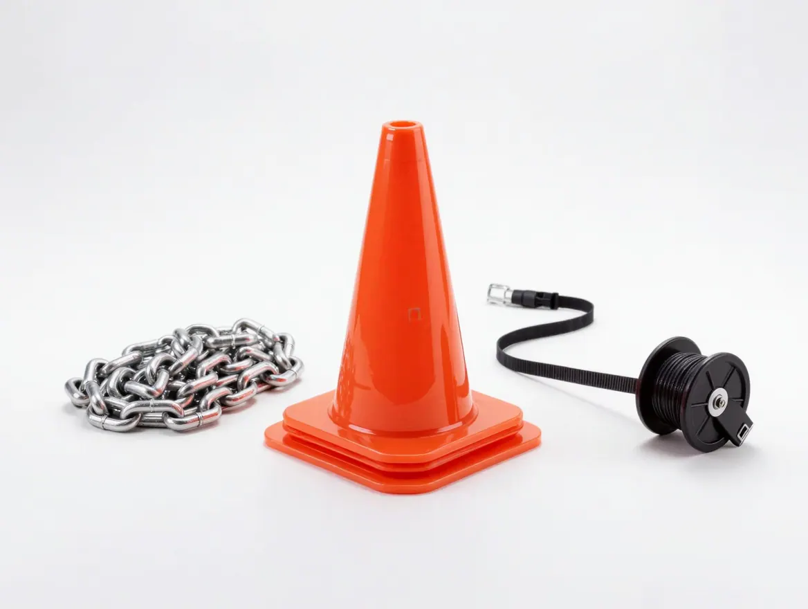 Barrier Cones, Chains and Retractable Belt Barriers